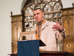 Omar Barghouti speaking on 'BDS & the Ethical Obligation to End Complicity in Oppression' at the 2015 IPMN gathering in Chicago.