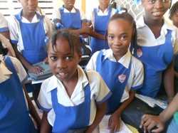 Students at the Organization of Young Girls in Action school (OJFA) in Port-au-Prince, Haiti. 