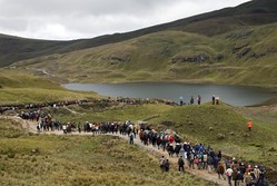 Residents of Cajamarca, Peru, stage a World Water Day protest against a proposed gold mine they say will ruin the town’s water supply and traditional agriculture.