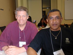 Dan Turk (left), a mission co-worker in Madagascar, and the Rev. Hubert Rakotoarivony 