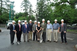The groundbreaking ceremony for the geothermal system was May 30.