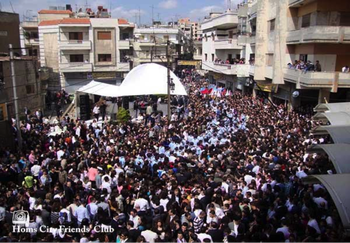 Palm Sunday at the Christian Quarter in the old city of Homs 2010.