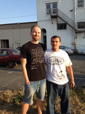 Chris Hoke (left), director of Tierra Nueva’s gang ministry, and Ramon, a leader in the ministry.