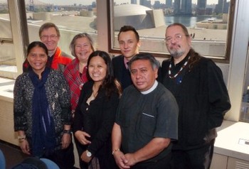 The WCC Indigenous People's representatives in New York for the UN World Conference on Indigenous Peoples. 