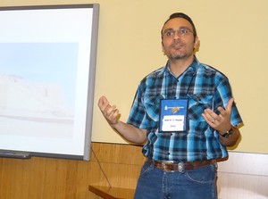 Rami Al Maqdasi speaks at Ivyland Presbyterian Church as part of the International Peacemaker Program.