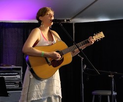 PC(USA) singer-songwriter Rebecca Stevens performs at the 2015 Wild Goose Festival.
