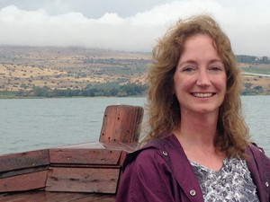 Susan Orr, 2014 MOP participant, on the Sea of Galilee boat tour. 