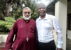 From left to right: Rev. Thomas Oommen, bishop of Madhya Kerala and deputy moderator of the Church of South India, and Archbishop Thabo Makgoba of the Anglican Church of Southern Africa.