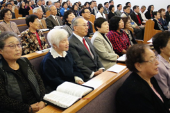 Worship at Vancouver Korean Presbyterian Church.