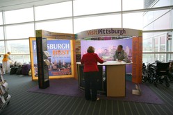 Welcome booth from VisitPittsburgh.
