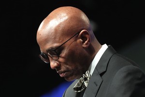 Stated Clerk J. Herbert Nelson, II in prayer at the 223rd General Assembly (2018). 
