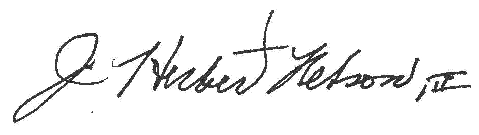 J. Herbert Nelson Signature