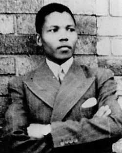 Young Nelson Mandela.