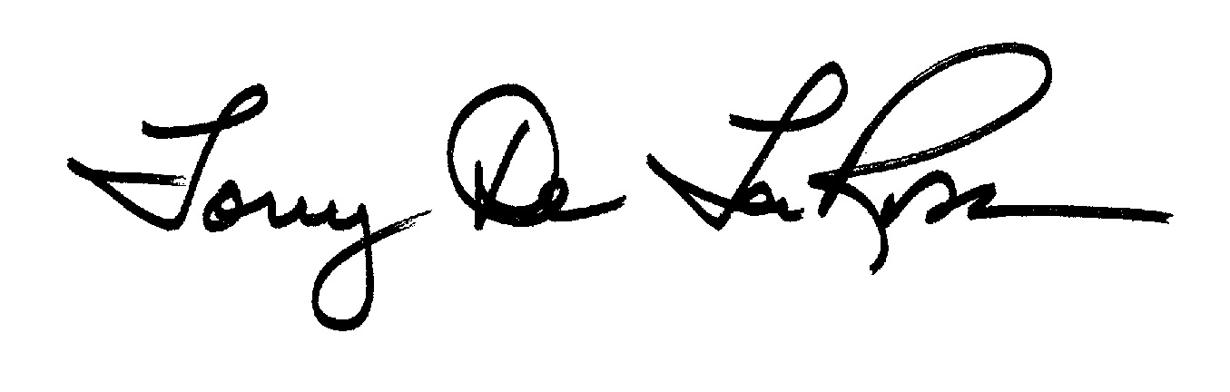 Tony De La Rosa Signature