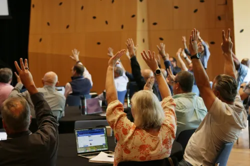 Jane McGonigal hands up by Randy Hobson