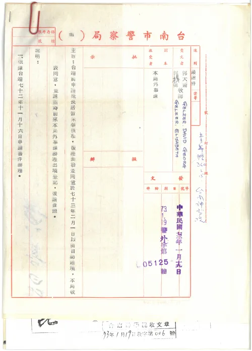 Expulsion papers for the Gelzers.