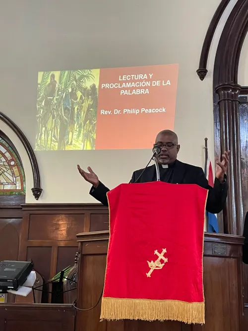 Rev. Philip Vinod Peacock preaches