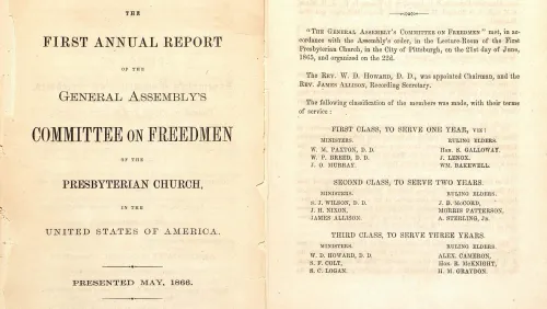 Committee on Freedmen first annual report, presented May 1866