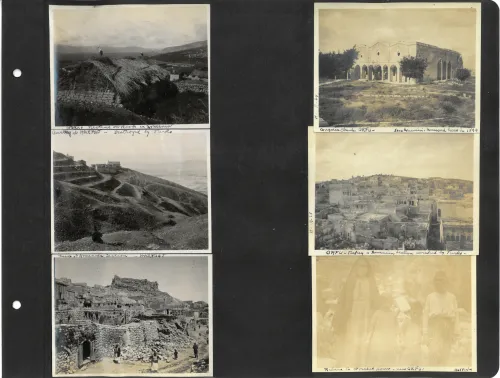 Ruins of Kharberd/Harput and Orfu/Urfa, and Armenian family returning, from R. E. Magill photograph albums, 1919.