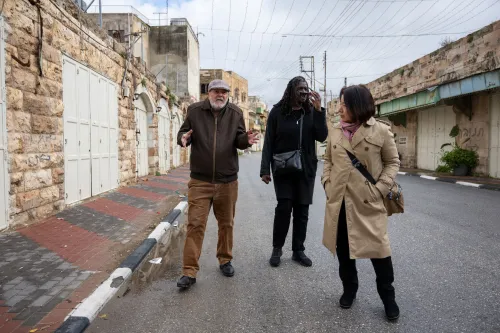 Presbyterian Church (U.S.A.) leaders visiting the Holy Land went to Hebron with tour guide Faraj Al Ati on Thursday, January 15, 2026.
