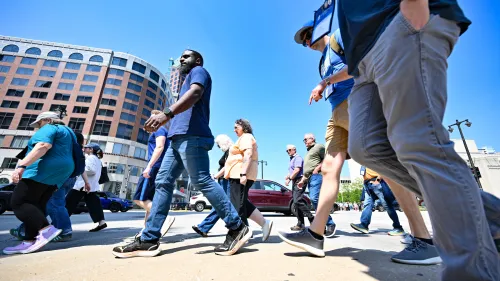 The in-person portion of GA227 began with Healing Not Harm: A Walk to End Gun Violence, which went from  Père Marquette Park to Milwaukee City Hall on June 27, 2026. Photo by Rich Copley.