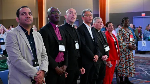 Partner Advisory Delegates attending ecumenical breakfast. GA227