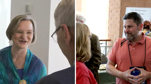 Rebecca Luter (left) & Chris Peters (right)
