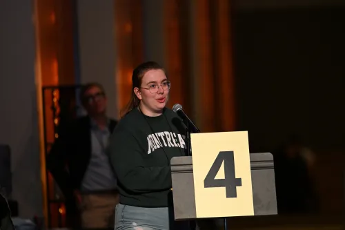 Addy Tracy, Young Adult Advisory Delegate, shares that online committees made it difficult to connect with other commissioners and advisory delegates. Photo by Kristen Gaydos.