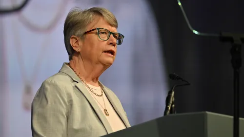Krista Kiger moves for the approval of a minority report during the 10th plenary of GA227. 