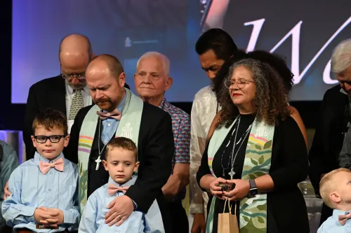 GA227 elected Rev. Marta Pumroy-Cordero and the Rev. Kris Schondelmeyer new co-moderators with their families
