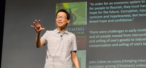 Rev. Dr. William Yoo speaks at Synod School on Thursday