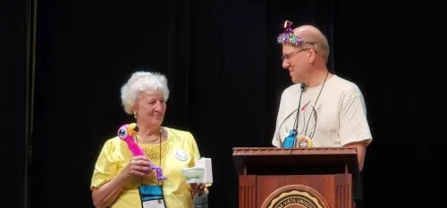 Deb DeMeester and Phil Anthony on their birthdays