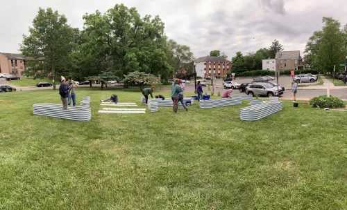 A partnership with Ohio State University opened up the church’s vast lawn to community gardening and a composting program with students. 