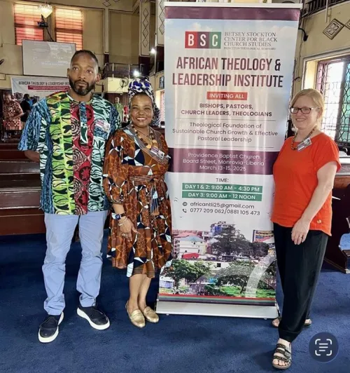 Revs.  Ross-Allam, Cheryl Barnes and Ellen Sherby is at the African Theology & Leadership Institute