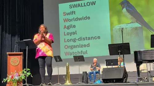 Rev. CeCe Armstrong at Synod School Friday July 31, 2026.