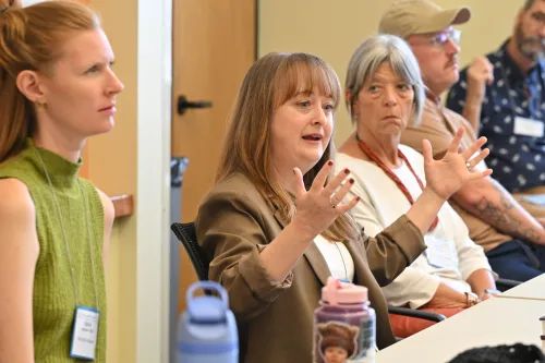 Rev. Dr. Whitney Wilkinson Arreche leads her Worship as Resistance workshop