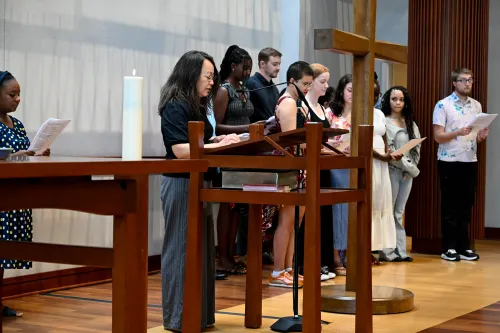 Rev. Jihyun Oh at YAV commissioning service