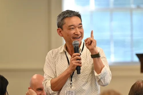 Rev. Samuel Son introduces speakers of AI Quick Talks at the 2026 AI Church Summit