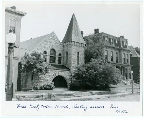 The facade of Berea Church in St. Louis in 1956.