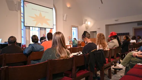 Young adults gather for the Jesus and Justice Conference in Decatur, Ga.