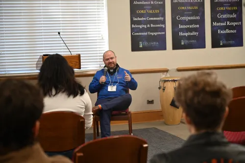 The Rev. Kris Schondelmeyer shares his call story and commitment to the institutional church with young adult activists..