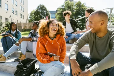 young adult laughing