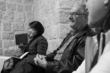 Sue Rheem and Doug Dicks with B'Tselem 