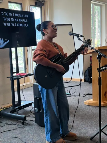 Jenn Luna on guitar