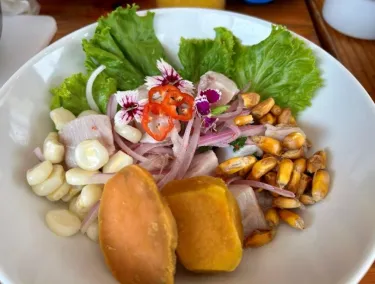 Bowl of ceviche