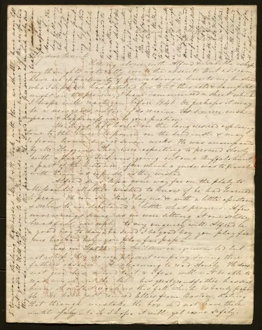 Correspondence written by Mary Riggs in the 19th century.