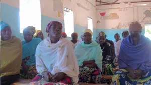 Abou with fellow female students at Aguie