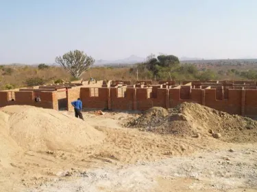 University of Livingstonia Ekwendeni campus; new female dormitory under construction (September 2015)