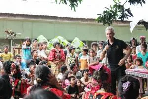 Speaking to the Lumad evacuees and leaders about negotiating peace