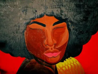 Painting of a Black person